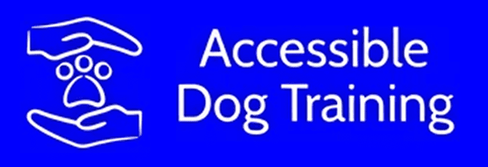 Accessible Dog Training logo with paw print.