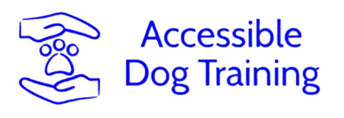 Blue text reading 'Access Dog Tra' on a white background.